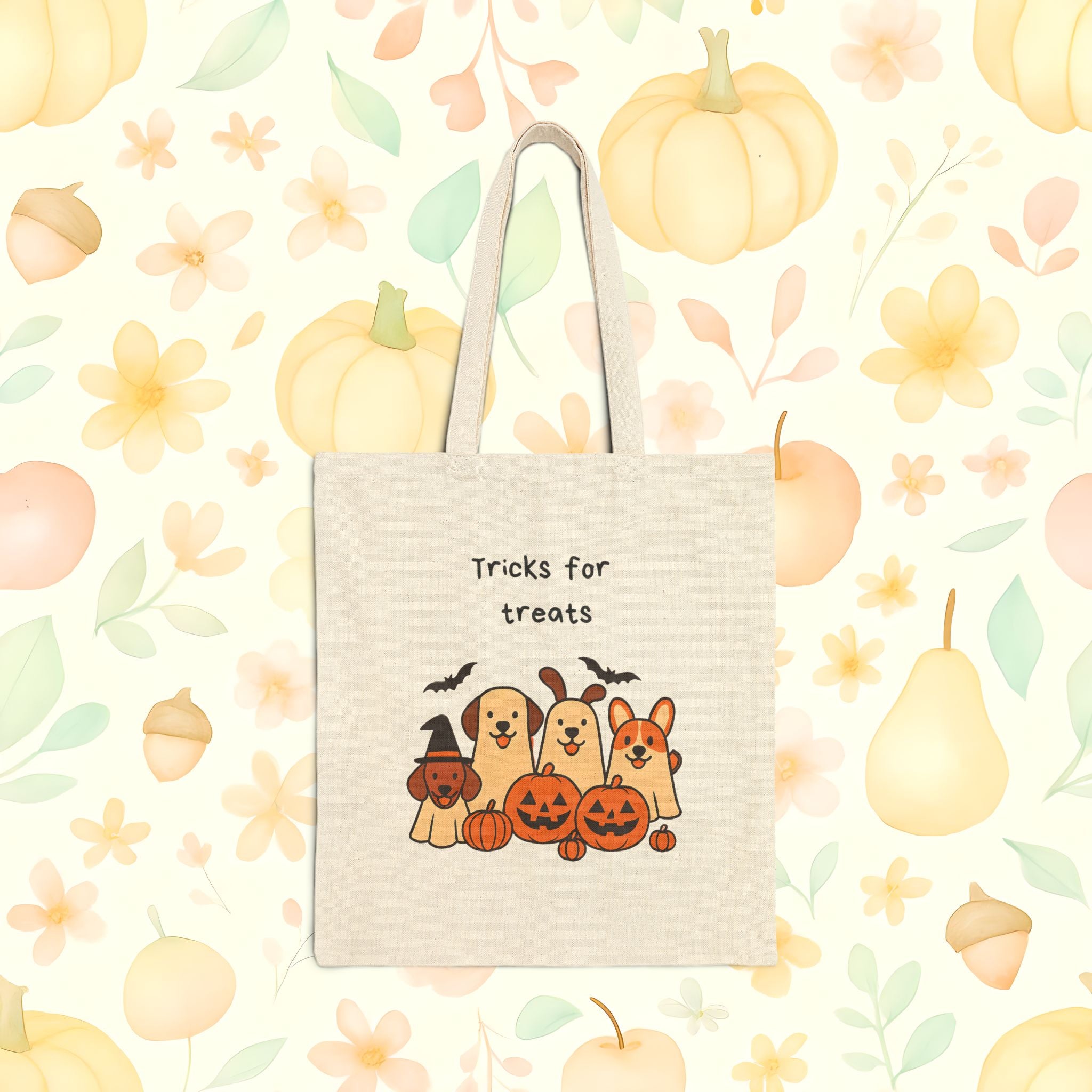 Tricks for Treats Halloween Dog Tote Bag