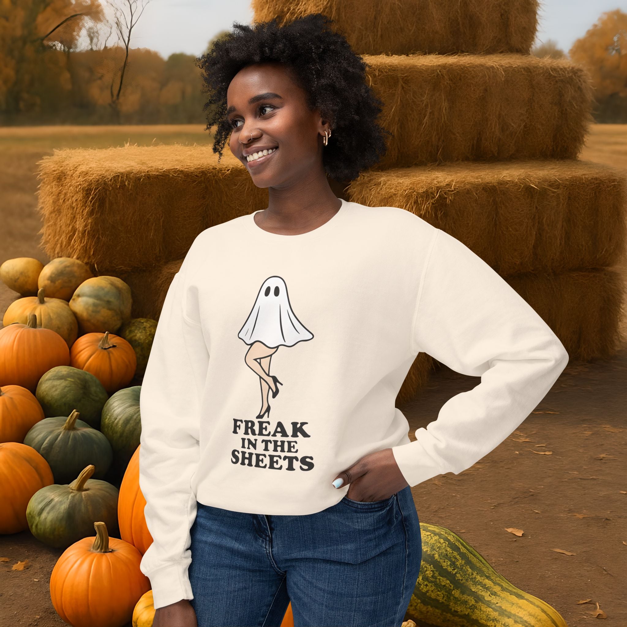 Comfort Colors Freak in the Sheets Halloween Crewneck Sweatshirt