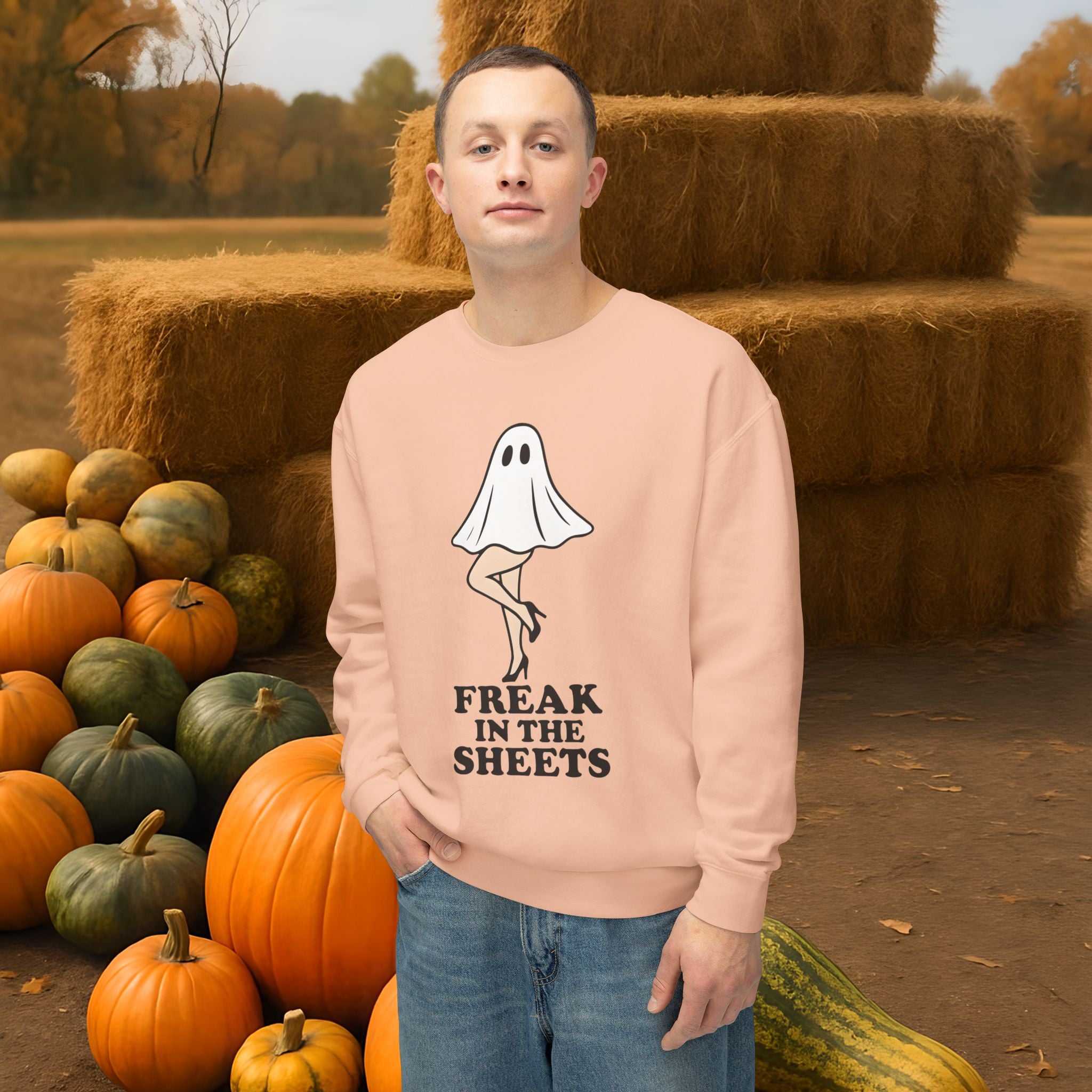 Comfort Colors Freak in the Sheets Halloween Crewneck Sweatshirt