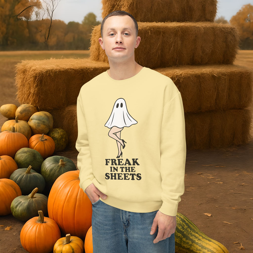 Comfort Colors Freak in the Sheets Halloween Crewneck Sweatshirt