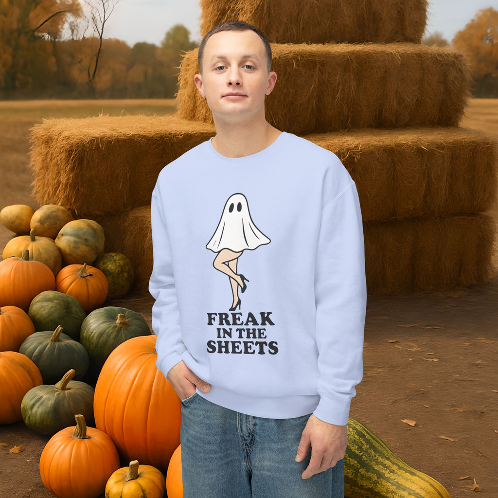 Comfort Colors Freak in the Sheets Halloween Crewneck Sweatshirt