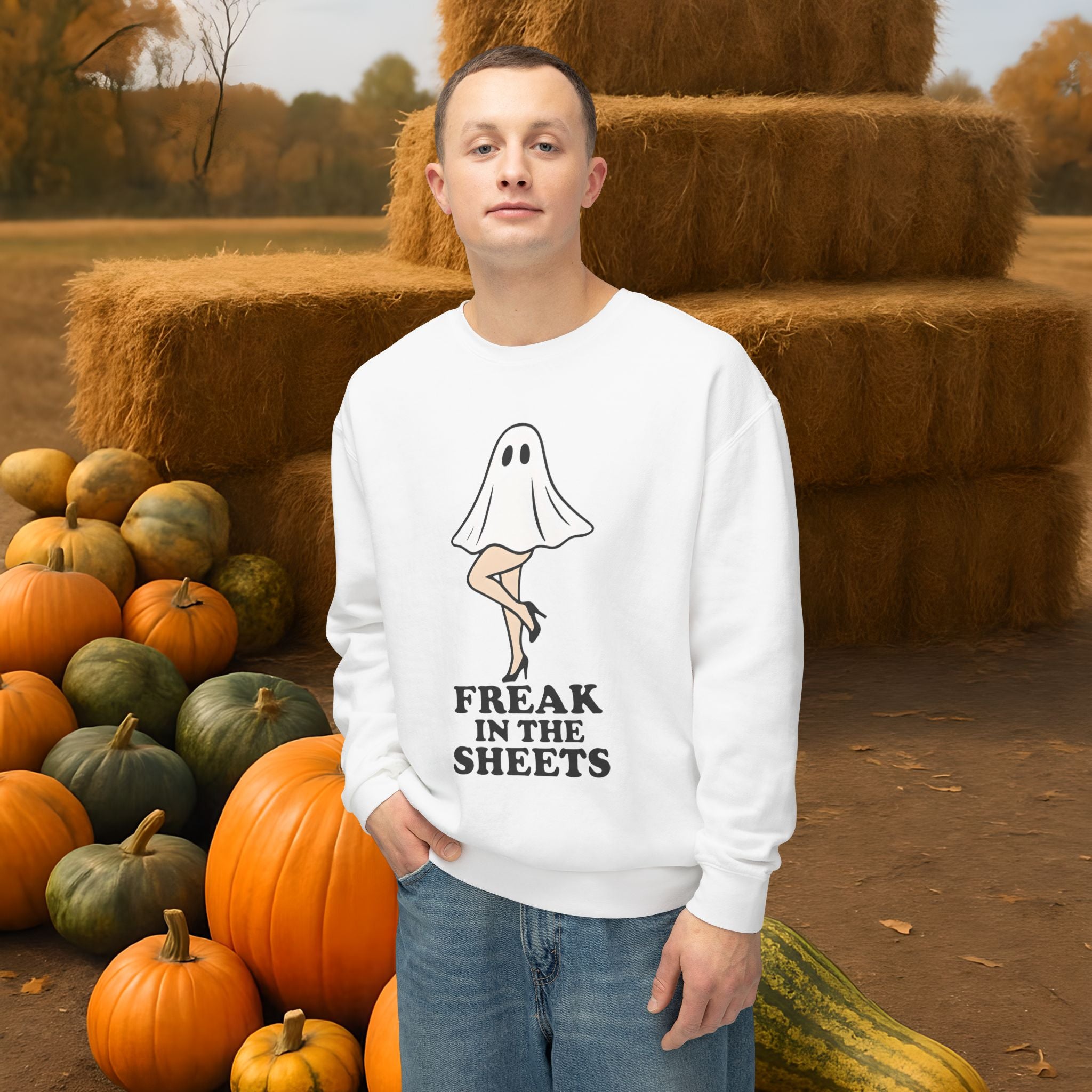 Comfort Colors Freak in the Sheets Halloween Crewneck Sweatshirt