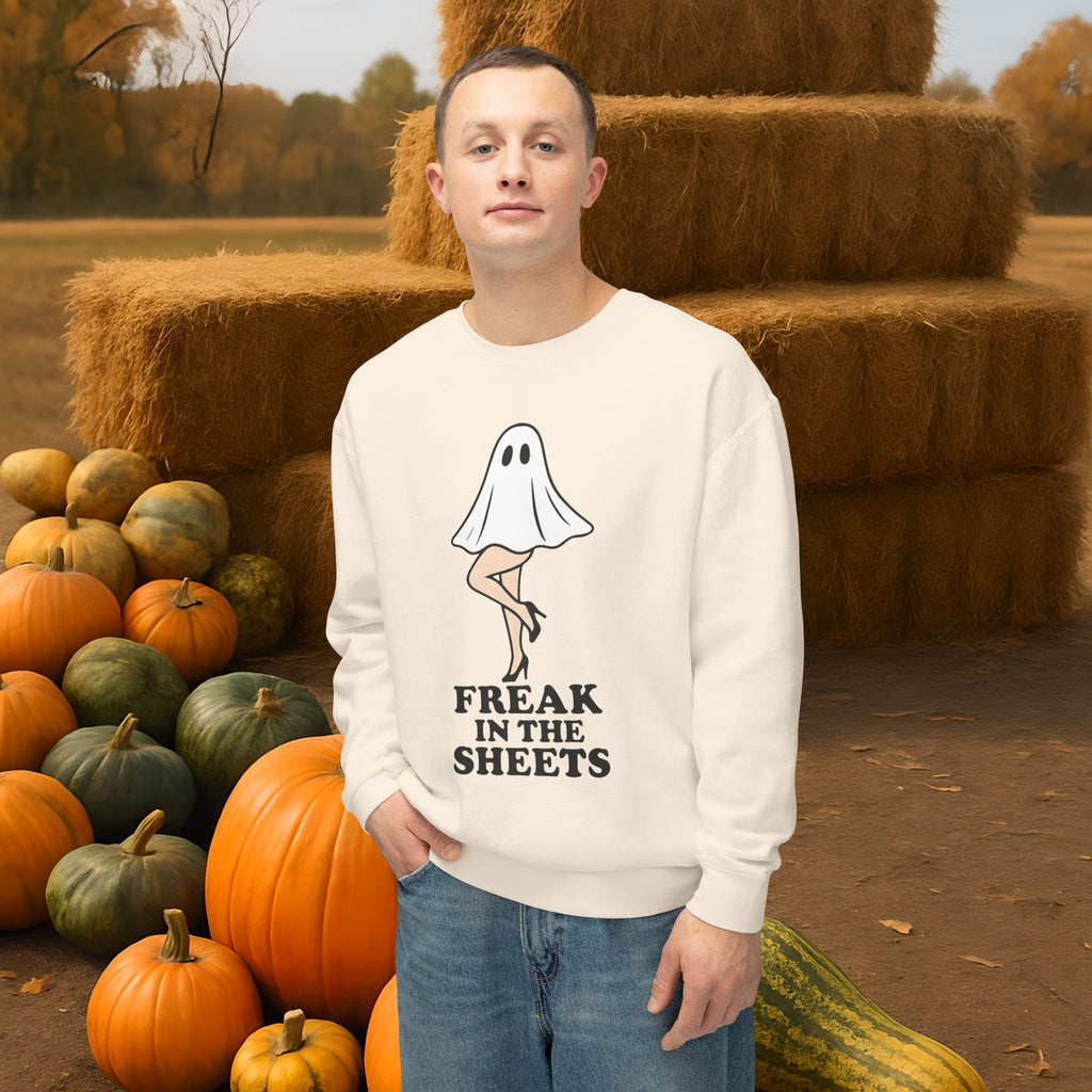 Comfort Colors Freak in the Sheets Halloween Crewneck Sweatshirt