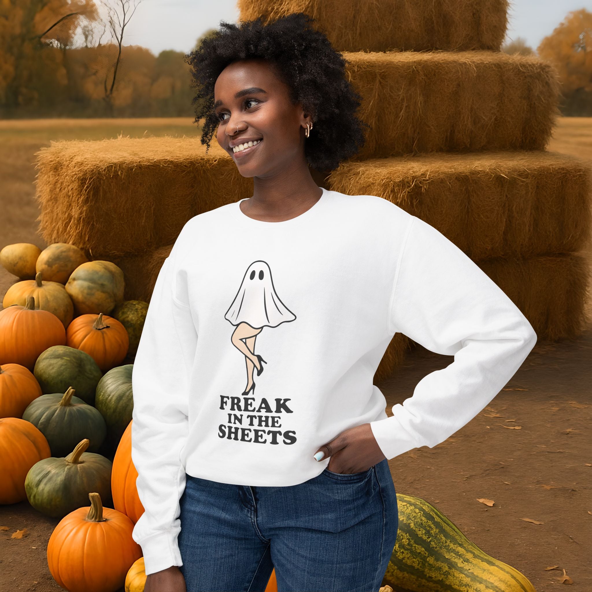 Comfort Colors Freak in the Sheets Halloween Crewneck Sweatshirt